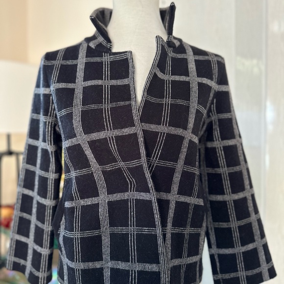 Moth Jacket XS Black/White Windowpane Plaid - Picture 9 of 11